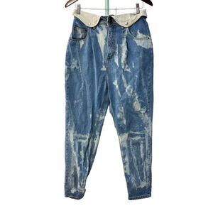 BDG Upcycled Bleach distressed DIY Urban outfitters Paper bag Jeans high rise 29